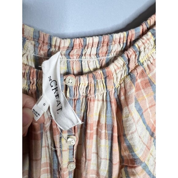 The Great. The Iris Dress in Washed Rose Plaid Size 0 XS Midi - Picture 5 of 6
